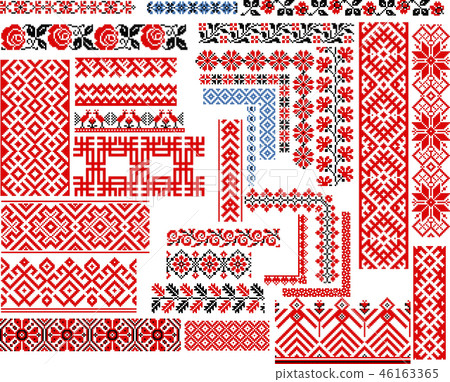 30 Seamless Ethnic Patterns for Embroidery Stitch 46163365