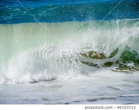Waves of surf stormy Atlantic near Safi 46163513
