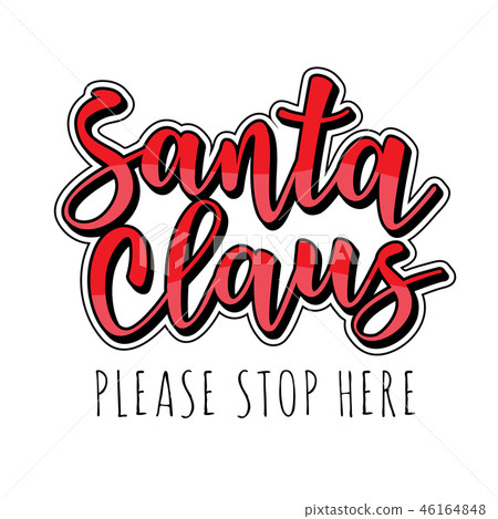 Vector illustration of 'Santa Claus' lettering 46164848