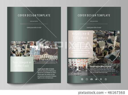 Business templates for brochure, magazine, flyer, report. Cover design template, abstract vector 46167368