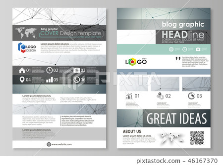 Blog graphic business templates. Page website design template, abstract vector layout. Genetic and Blog graphic business templates. Page website design template, abstract vector layout. Genetic and 46167370