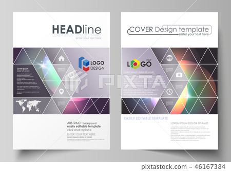 Business templates for brochure, magazine, flyer, booklet or annual report. Cover template, abstract 46167384