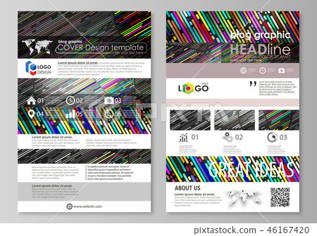 Blog graphic business templates. Page website design template, easy editable vector layout. Colorful Blog graphic business templates. Page website design template, easy editable vector layout. Colorful 46167420