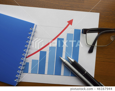 Business image · graph · notebook · glasses 46167944
