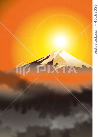 新年賀卡 賀年卡 富士山 46168059