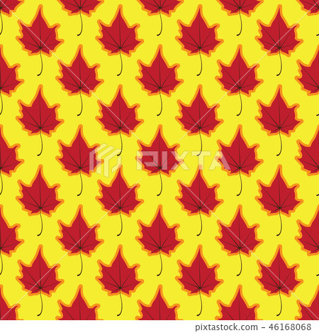 Maple leaves seamless vector red yellow art background Maple leaves seamless vector red yellow art background 46168068