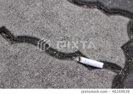 Littered cigarette Littered cigarette 46169636