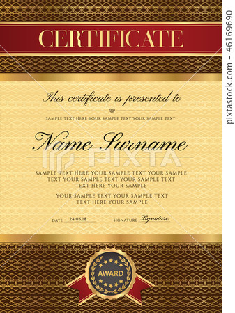 Certificate vector vertical luxury template 46169690