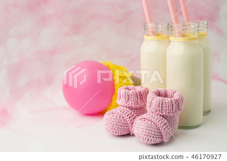 Baby shower decorative table with copy space Baby shower decorative table with copy space 46170927