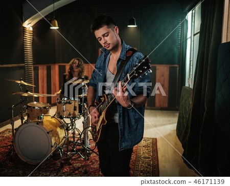 Music band having rehearsal Music band having rehearsal 46171139