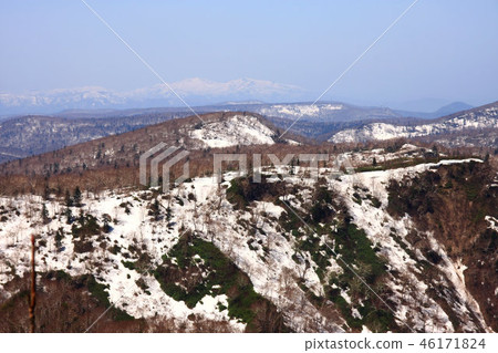 Mountain range around Sapporo seen from spring Teiyama 46171824
