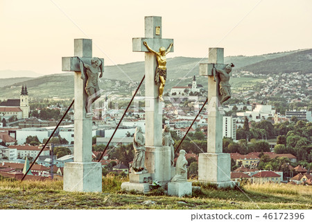 Calvary in Nitra city, Slovakia, religious place Calvary in Nitra city, Slovakia, religious place 46172396