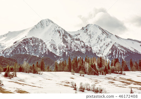 Belianske Tatry mountains in winter, Slovakia 46172408
