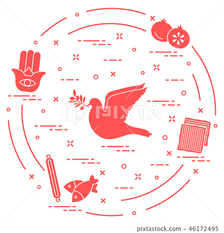 Jewish symbols Jewish symbols 46172495