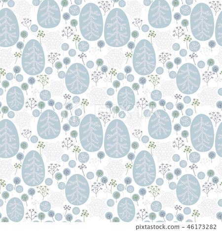 Seamless pattern with winter nature 46173282