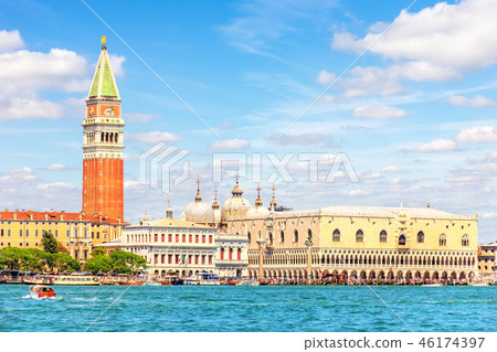 Piazza San Marco and Doge's Palace, view from the lagoon, Venice Piazza San Marco and Doge's Palace, view from the lagoon, Venice 46174397