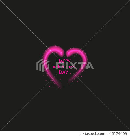 Happy Valentines Day greeting card. I Love You. 14 February. Holiday background with hearts, light Happy Valentines Day greeting card. I Love You. 14 February. Holiday background with hearts, light 46174409