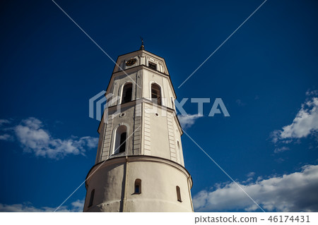Tower near the St. Stanislaus Cathedral on Cathedral Square in the historic part of the old city of 46174431