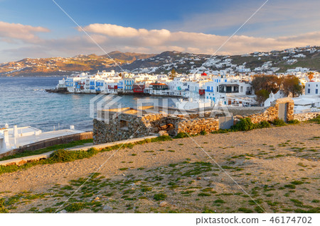 Greece. Mykonos. Little Venice. Greece. Mykonos. Little Venice. 46174702