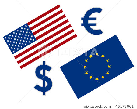 EURUSD forex currency pair illustration. 46175061