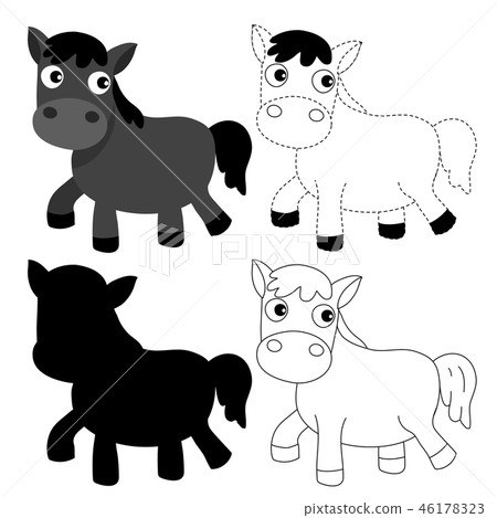 horse worksheet vector design 46178323