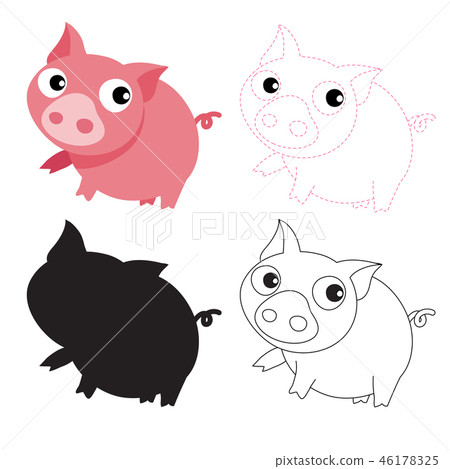 pig worksheet vector design 46178325