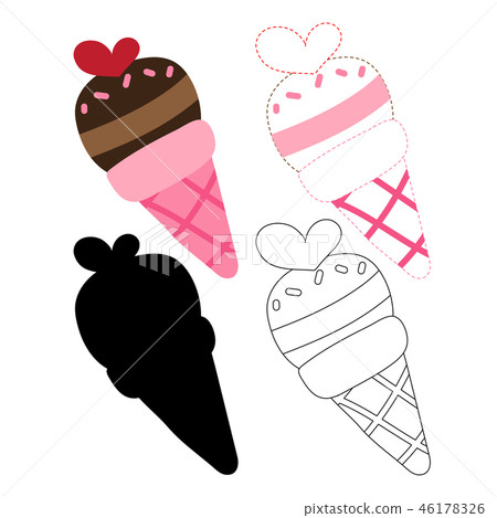 ice cream worksheet vector design 46178326