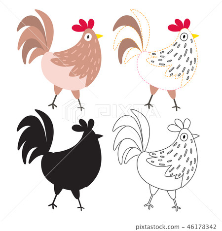 chicken worksheet vector design 46178342