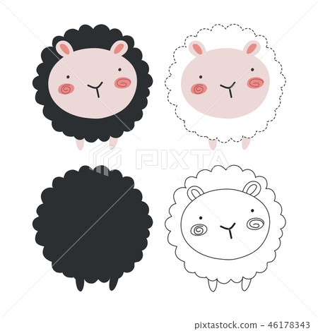sheep worksheet vector design 46178343