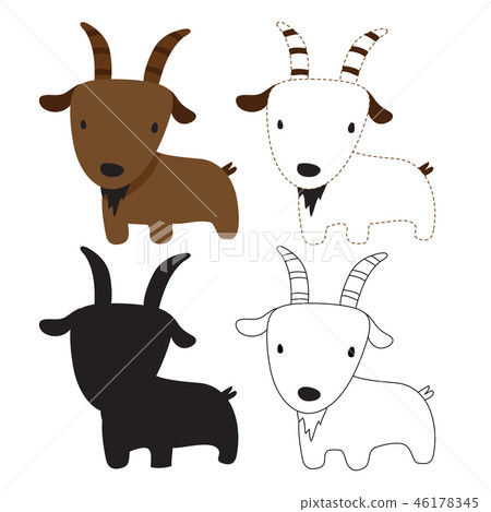 goat worksheet vector design 46178345