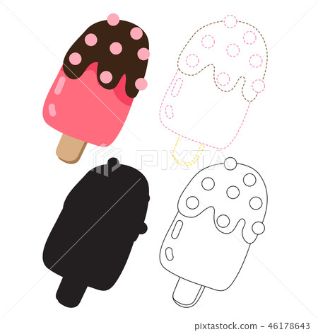 ice cream worksheet vector design 46178643