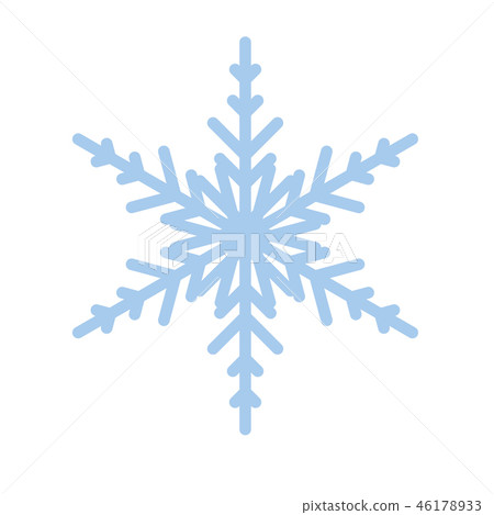 Snowflake winter new year blue art symbol icon 46178933