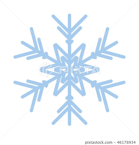 Snowflake winter new year blue art symbol icon 46178934