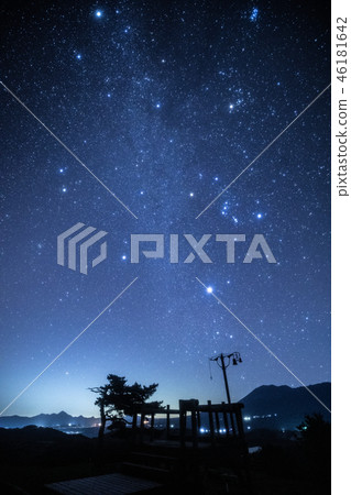 Gunma Prefecture My wife's hill Winter diamonds from my wife's hill 46181642