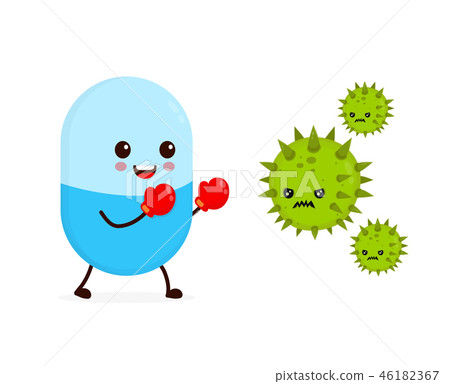 Cute happy funny strong capsule pill 46182367