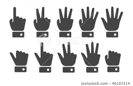 finger counting icon set finger counting icon set 46183314