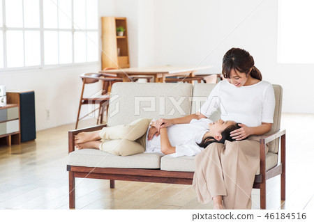 Family parent and child family girl female living 46184516