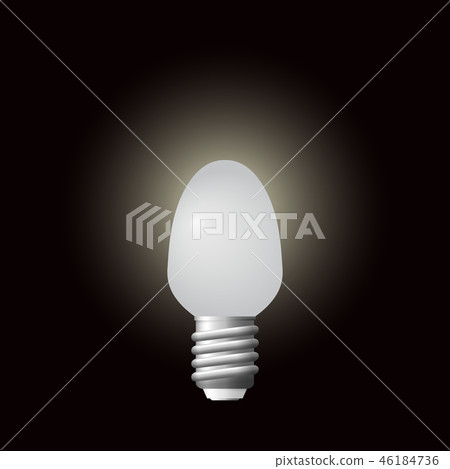 Glowing LED bulb in dark background. Glowing LED bulb in dark background. 46184736