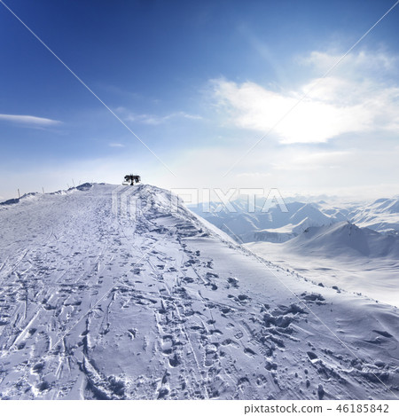 Top station of ropeway in nice day Top station of ropeway in nice day 46185842