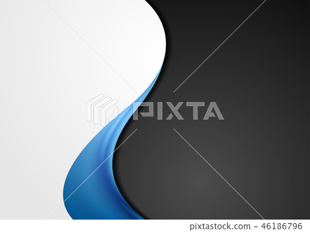 Grey black abstract background with blue wave Grey black abstract background with blue wave 46186796