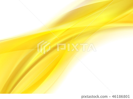Abstract yellow smooth shiny waves  46186801