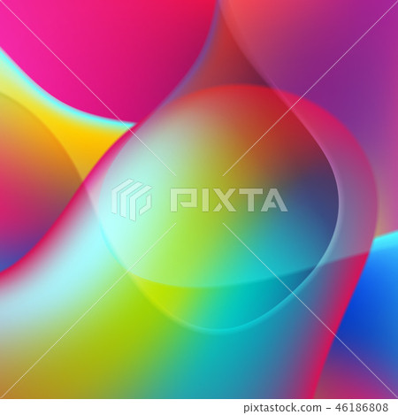 Colorful elegant liquid waves abstract background 46186808