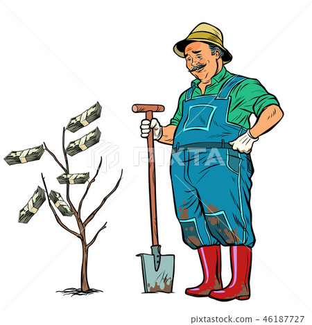 old gardener grows dollars on a tree old gardener grows dollars on a tree 46187727