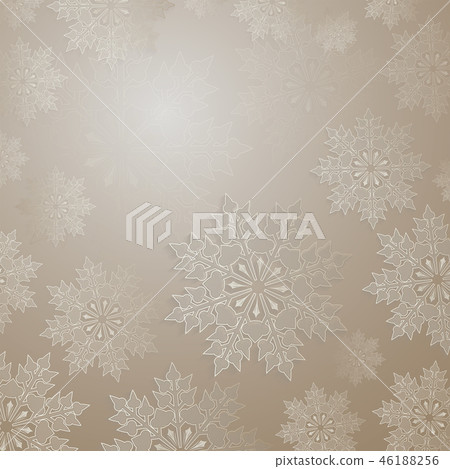 Christmas light background with a set of graceful white snowflakes. 46188256