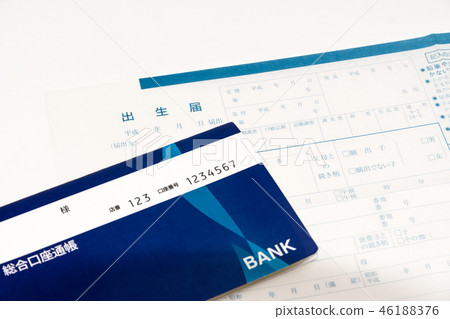 Lifestyle image Birth certificate and passbook Lifestyle image Birth certificate and passbook 46188376