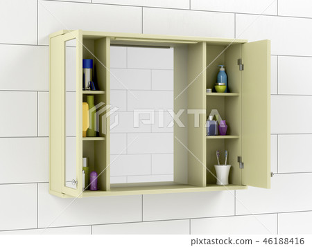 Mirror cabinet in the bathroom 46188416