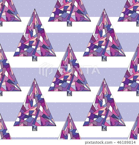 Christmas tree vector seamless pattern. Happy New Year background. Winter Xmas holidays texture for Christmas tree vector seamless pattern. Happy New Year background. Winter Xmas holidays texture for 46189814