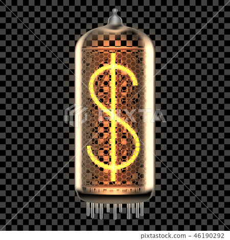 Nixie tube indicator lamp with symbol 46190292