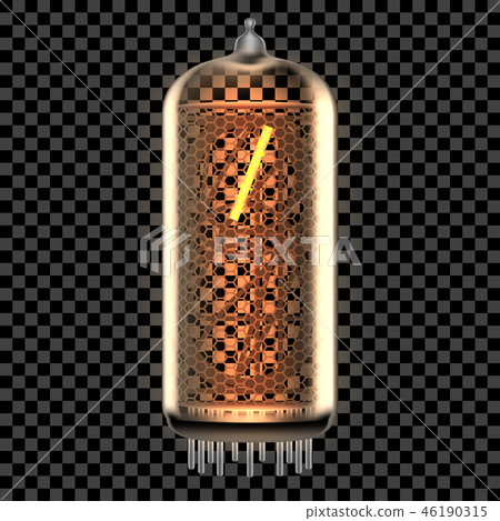 Nixie tube indicator lamp with symbol 46190315