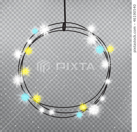 snowflakes color light bulbs ring template snowflakes color light bulbs ring template 46190540